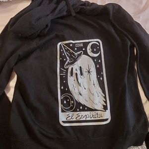 Ghost tarot hoodie! El espuritu hoodie zip up size medium